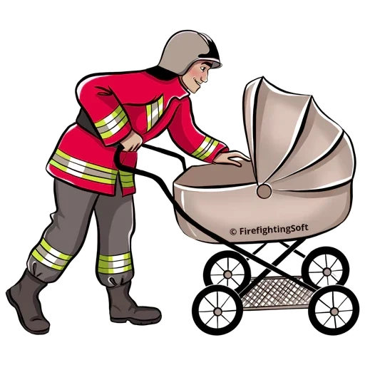 carriage, car clamp, baby carriage pattern, watsap fire brigade, baby carriage
