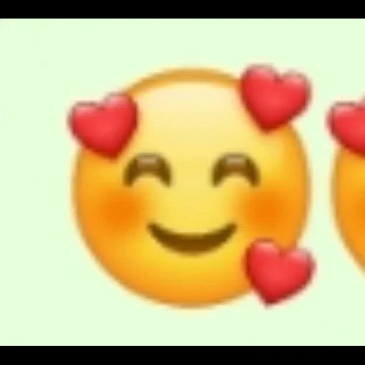 emoticônes, expression mignonne, emoticônes, smiley three hearts, smiley watsap three hearts