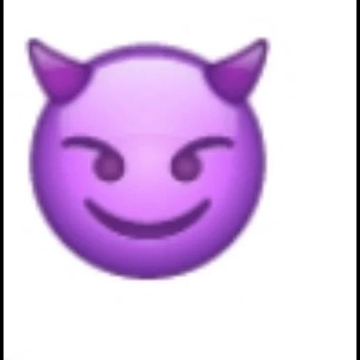 emoji, emoji ist wütend, emoji dämon, smiley dämon, violettes emoticon mit hörnern