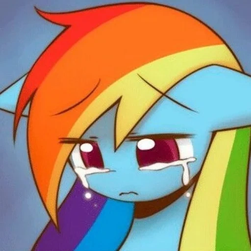 rainbow dash, rainbow dash, rainbow dash, rainbow dash cried, rainbow dash pony crying