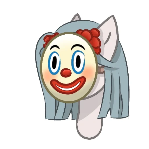 apparently a clown, clown smiling face, clown crown smiling face