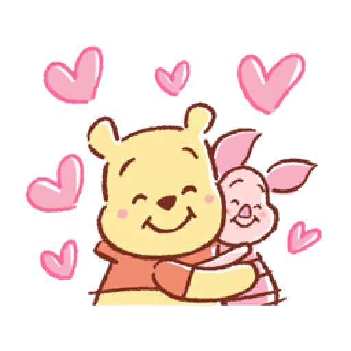 winnie the pooh, lechón dulce, winnie pooh piglet, piglet con corazón, winnie the fluff es un corazón