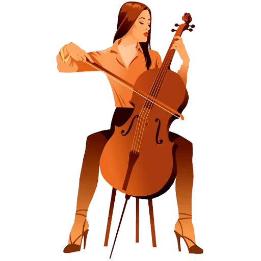 виолончель, виолончелист, виолончель женская фигура, девушка виолончелью вектор, музыкальный инструмент виолончель