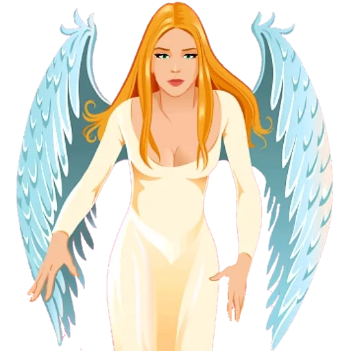 ангел, девушка, ангел иллюстрация, красивая девушка ангел, ангел женщина векторный
