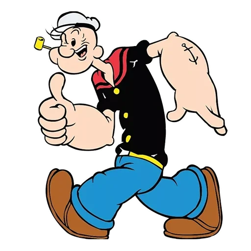 a la mierda el marinero, espinaca papai, dibujos animados de marinero, espinaca de marinero, héroe de la caricatura estadounidense marinero papai