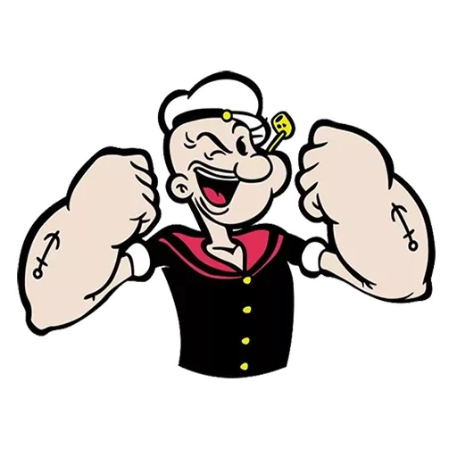 boxeo de papai, a la mierda el marinero, marinero papai, espinaca marinera, caricatura de papai