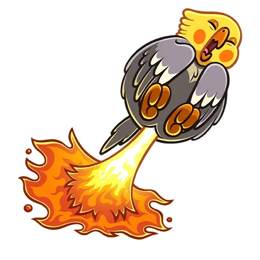 burning, fire, parrot, the duck shook its butt