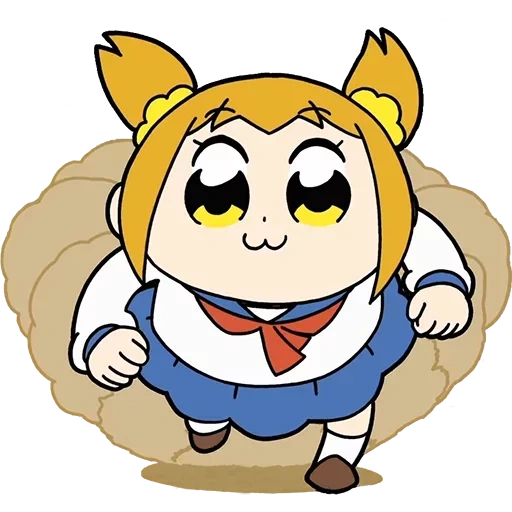 pop team epic, personagem de anime, epopéia da música pop 2018, épico popular de papagaio