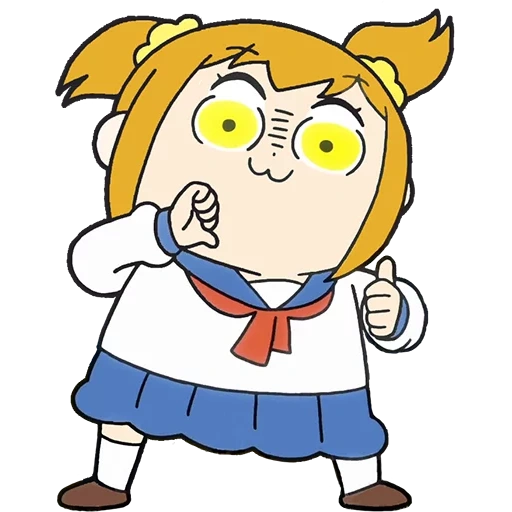 anime, anime, epik populer, pop team epic, karakter anime