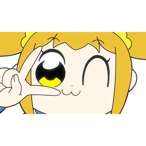 anime, team epic, smiley anime, anime drawings, pop team epic