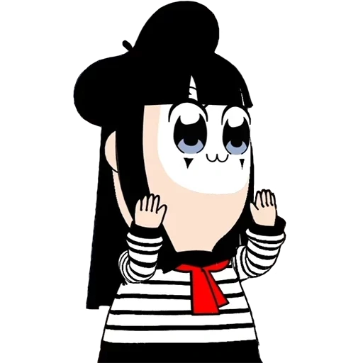 animación, personajes emo, pop team epic, papel de animación, chica emo personaje de animación