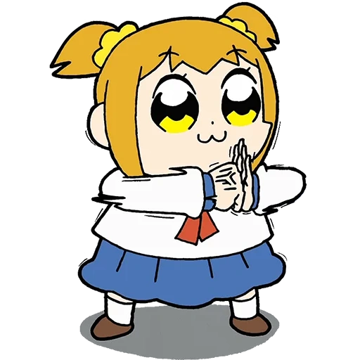 chibi, anime, pola anime, pop team epic, karakter anime