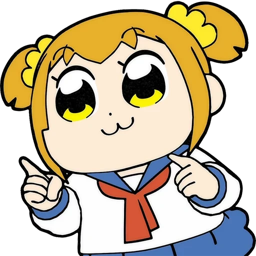 аниме, стороны, pop team epic, попуко плачет, персонажи аниме