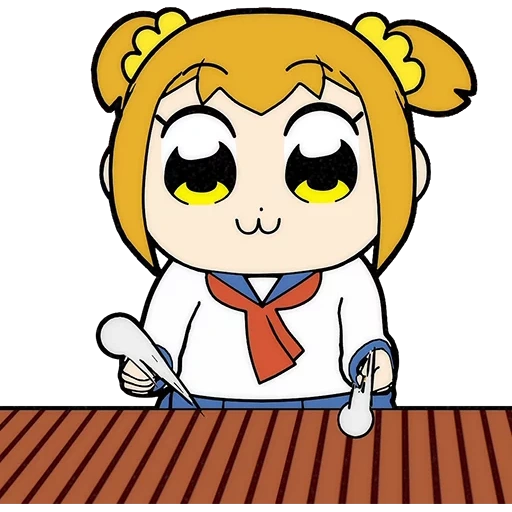 animación, niña, pop team epic, hellshake yano, personajes de animación