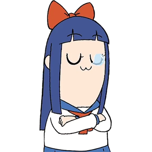 pop team epic, karakter anime, karakter anime, epik pop pipimi, karakter epik tim pop