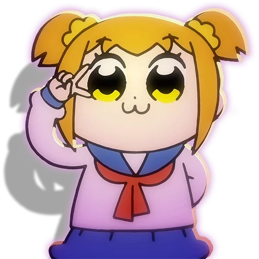 chibi, animação, pessoas, pop team epic