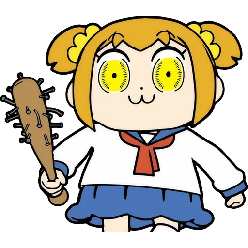 animación, gente, mira animación, pop team epic, personajes de animación