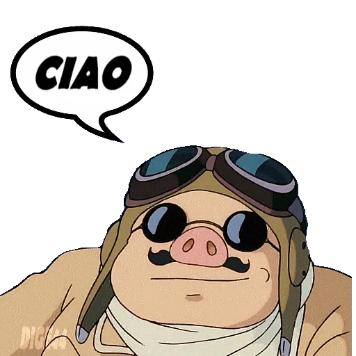 joke, porco rosso, studio ghibli, hayao miyazaki pig pilot