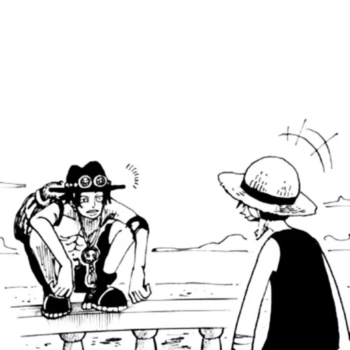 luffy, one piece cartoon, mango one piece, luffy clogs ace cartoon, van pease comics chapter 99