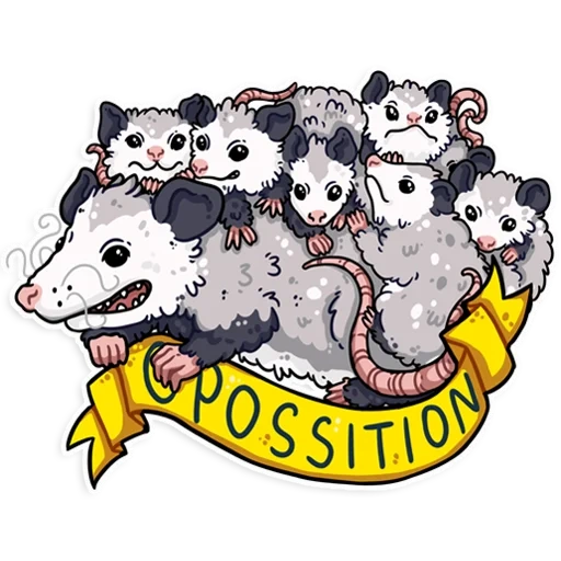 opossum, logo oposum, dessin d'oposum, opossum naomi lord