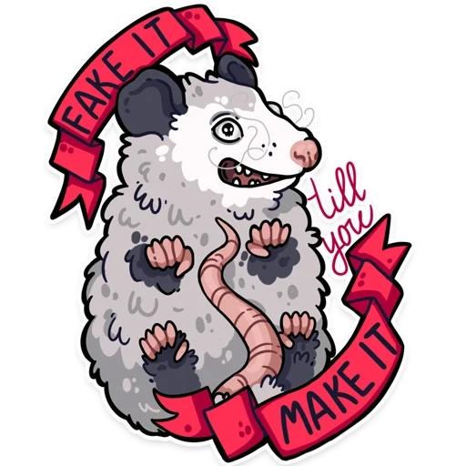 cool, opossum, logo oposum, dessin d'oposum