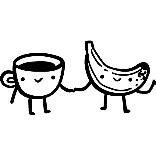 xícara, um copo de café, café com um sorriso, desenho de café, ilustrações vetoriais
