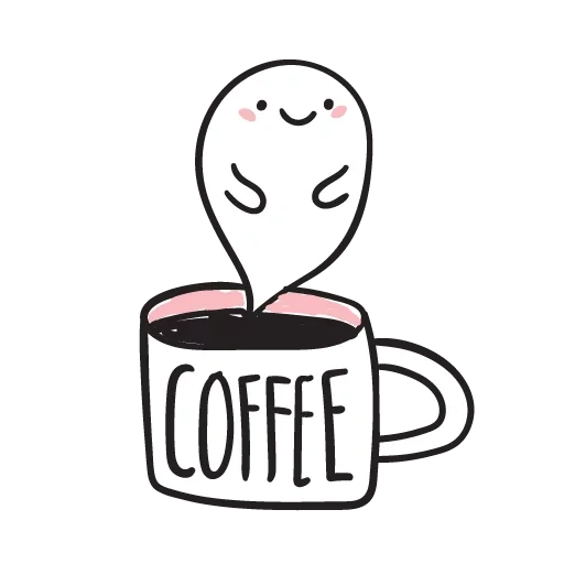 caffè, testo, sorriso caffè, caffè dei cartoni animati, gli schizzi di caffè sono leggeri