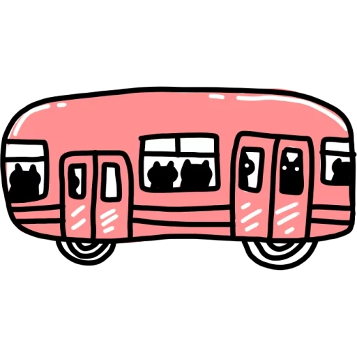 bus merah muda, pola bus merah muda