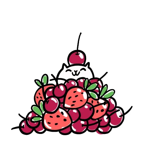 ягоды, cherry bomb принт, cherry shop логотип
