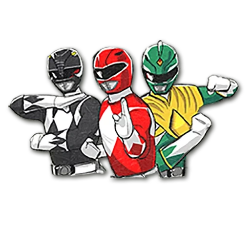 ranger sticker, power rangers, mighty rangers 3, mighty facebook rangers