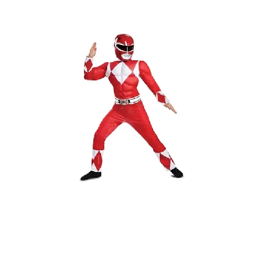 red ranger, red ranger tj, costume ranger rouge, puissant ranger magique ranger rouge, set dino ranger rouge classic