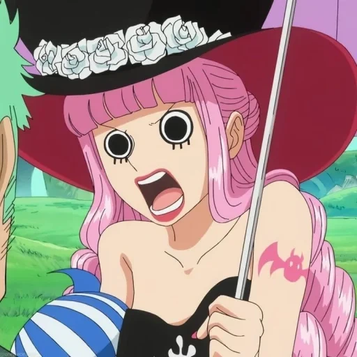 perona, ван-пис, perona one piece, перона до таймскипа, фанат луффи зелеными волосами