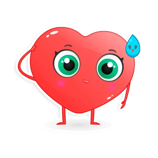 heart, cardiac ball, heart in eyes, heart illustration