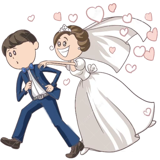 свадебные, свадебные иллюстрации, жених невеста мультяшные, смешные свадебные рисунки, свадьбу собственный дизайн