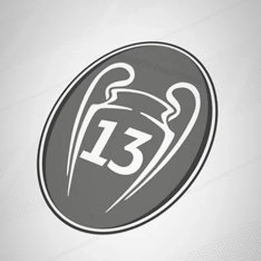 real madrid, magnifier icon, football badge, royals 13 uefa champions cup patch, herringbone 13 champions cup