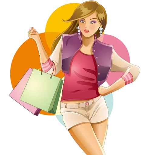 clipart vettoriale, promo girl vector, illustrazioni stock, disegno studentesco, grafica vettoriale di stock