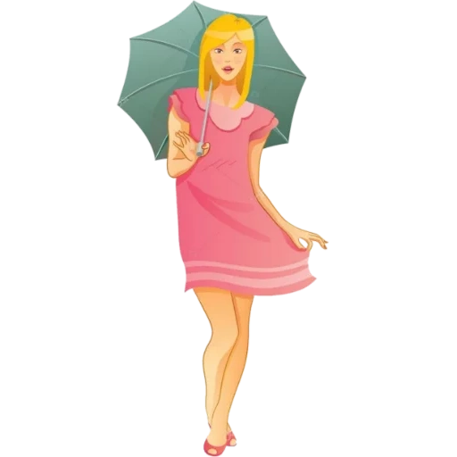 junge frau, frau, illustration, das mädchen ist ein regenschirm, mädchen herbst ein regenschirm transparenter hintergrund