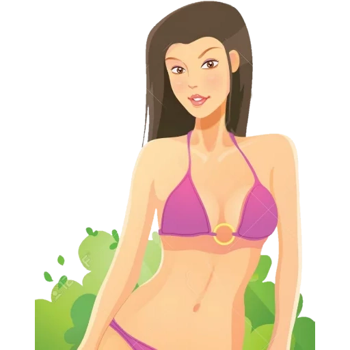 bikini girl, slim girl pattern