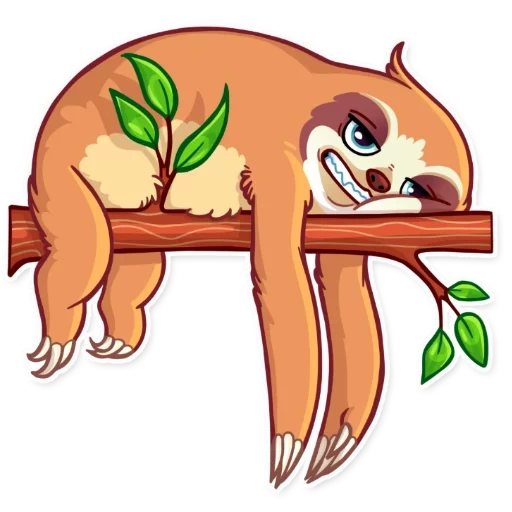 sloth, pretty lazy, lazier vector, lazvets drawing