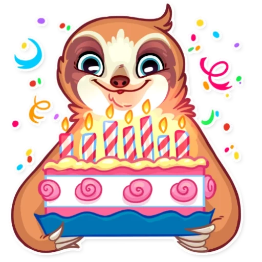 hermoso, clipart, animales, congratulatorio, feliz cumpleaños milán 5 años