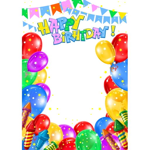 banner di compleanno, cornice compleanno kids, poster del palloncino di compleanno, modello di compleanno felice birthday, biglietti di auguri