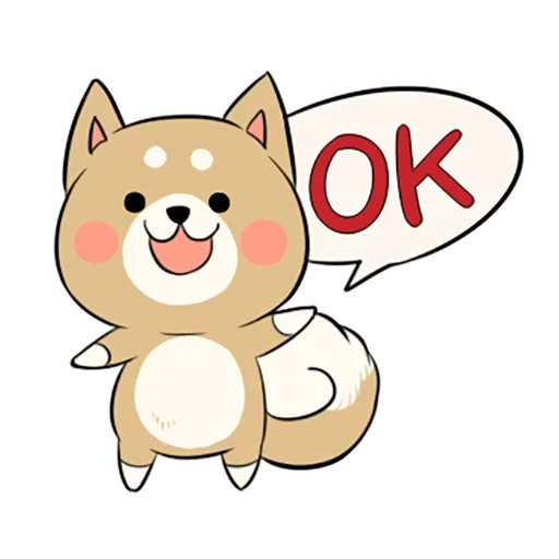 kawaii, joli, kawaii, shiba inu, autocollants kawaii