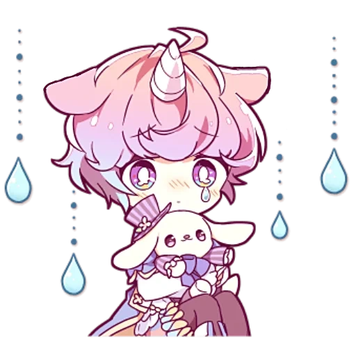 por, príncipe unicornio, príncipe unicornio, lindos dibujos de chibi