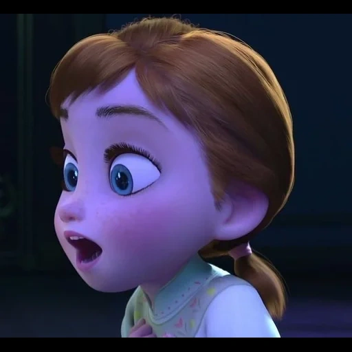 anna elsa, frozen anna, kartun anna hati dingin, hati dingin 2 anna kecil, cold heart 2 elsa terompet