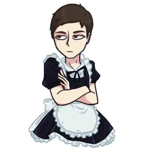 idéias de anime, personagens de anime, jean kirsstein maid, pequena empregada de coelho anton, anime boy maid anime