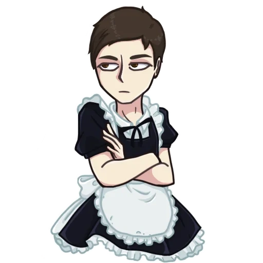 idées d'anime, personnages d'anime, jean kirsstein maid, tiny bunny anton maid, anime boy maid anime