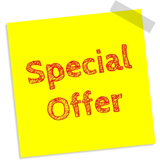 offer, логотип, скидка 5, special offer, английский текст