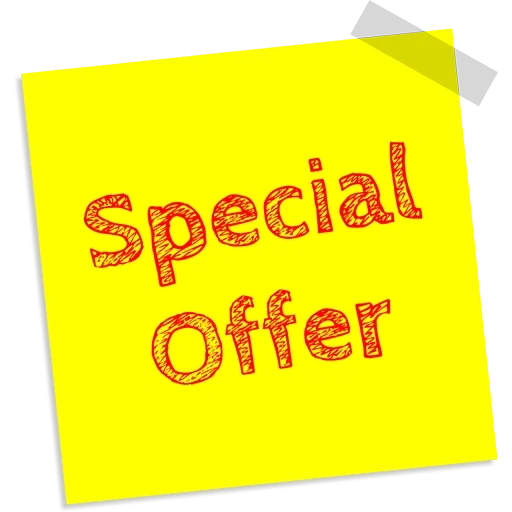 offerta, logo, sconto 5, offerta speciale, testo inglese