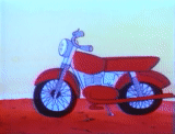 мотоцикл, ретро мотоцикл, мотоцикл мульт, мотоцикл мультик, мотоцикл флет иллюстрация