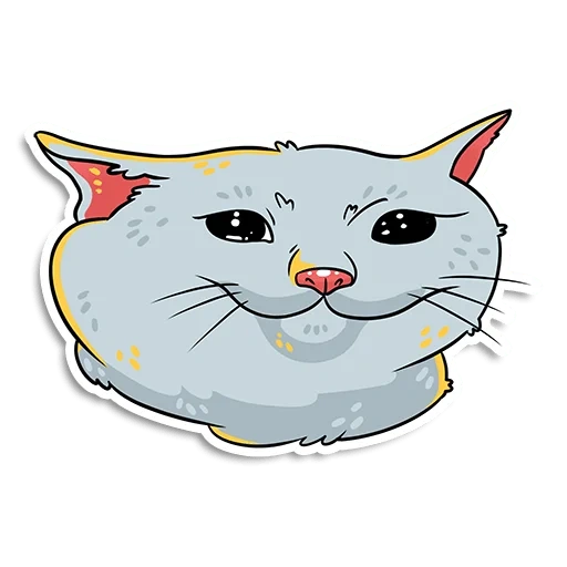 seal, stick cat, stiker anjing laut, ilustrasi kucing